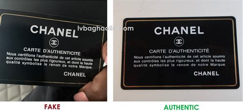 real vs fake chanel authenticity card|chanel counterfeit website.